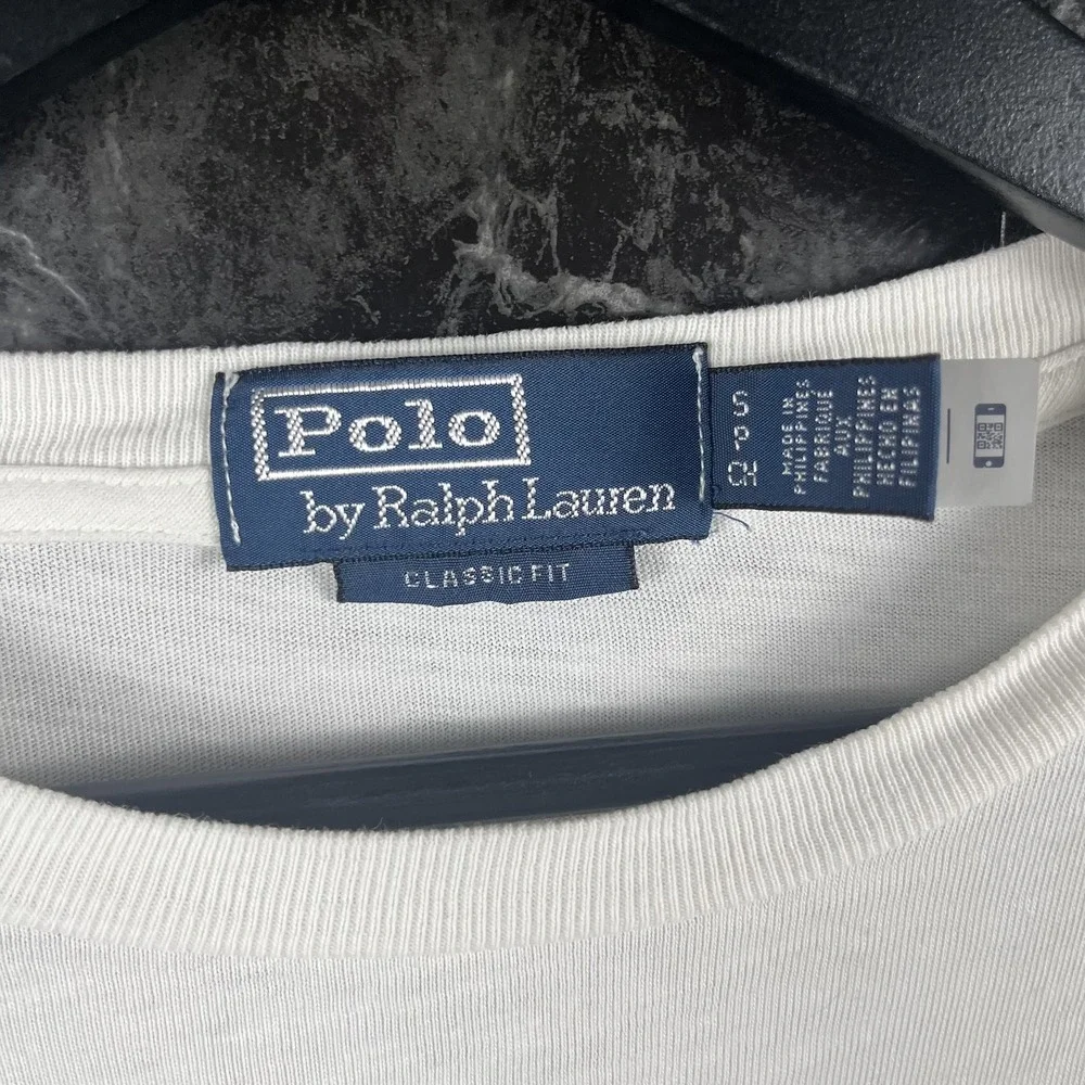 Polo Ralph Lauren Men's White Lake Placid NY Shirt Small -Flaws